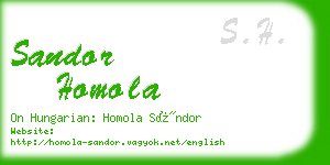 sandor homola business card